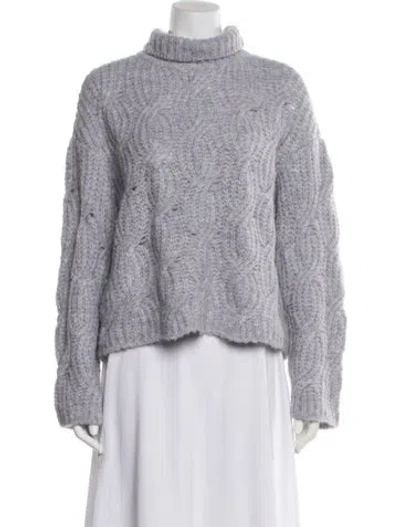 Pre-owned Tanya Taylor Turtleneck Sweater In Gray