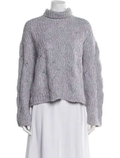 Pre-owned Tanya Taylor Turtleneck Sweater In Gray