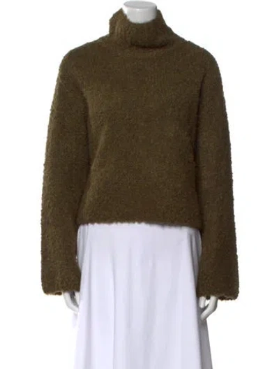 Pre-owned Tanya Taylor Turtleneck Sweater In Green