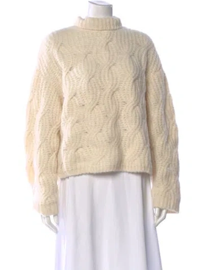 Pre-owned Tanya Taylor Turtleneck Sweater In Neutral