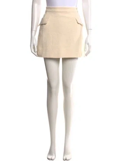 Pre-owned Tanya Taylor Tweed Pattern Mini Skirt In Neutral