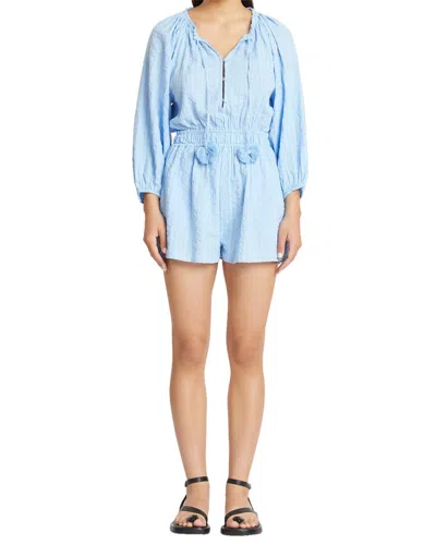 Tanya Taylor Vanna Romper In Blue