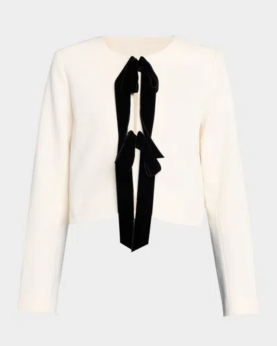 Tanya Taylor Viola Cropped Jacket In Neutral