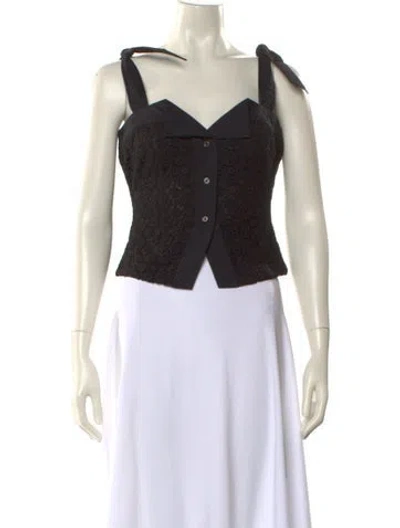 Pre-owned Tanya Taylor V-neck Sleeveless Crop Top W/ Tags