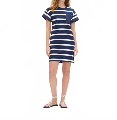 Tanya Taylor Waverly Dress In Martitime Navy/white In Blue