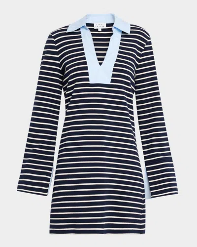 Tanya Taylor Whitney Stripe Long-sleeve Mini Dress