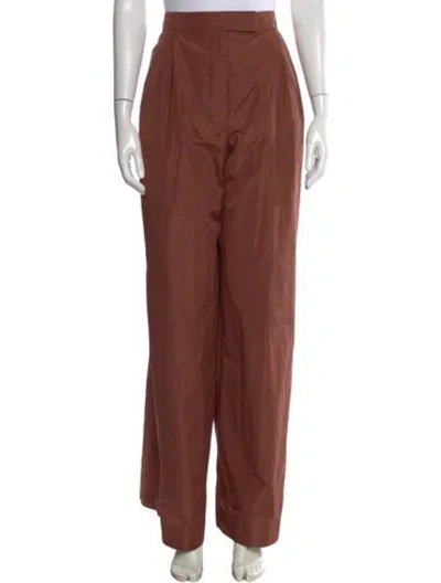 Pre-owned Tanya Taylor Wide Leg Pants In Brown