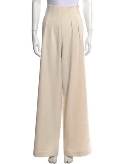 Pre-owned Tanya Taylor Wide Leg Pants In Neutrals