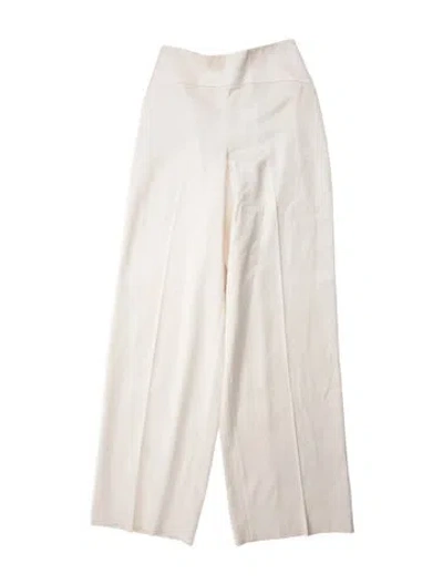 Pre-owned Tanya Taylor Wide Leg Pants In White