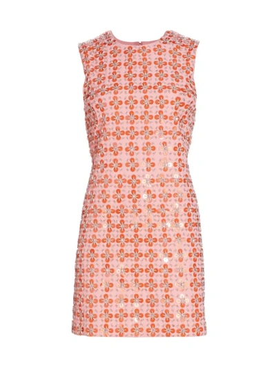 Tanya Taylor Women's Abigail Beaded & Sequined Minidress In Peony Multi