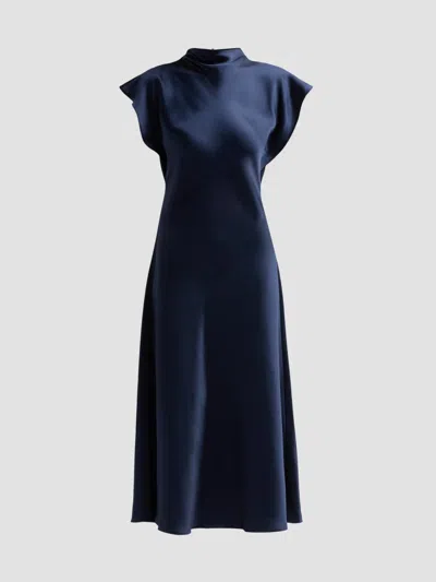 Tanya Taylor Adrien Mock Neck A Line Dress In Multi