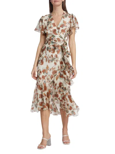 Tanya Taylor Women's Blaire Printed Linen & Silk Wrap Dress In Multi