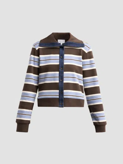 Tanya Taylor Women's Bronwyn Striped Stretch-cotton Jacket In Multi