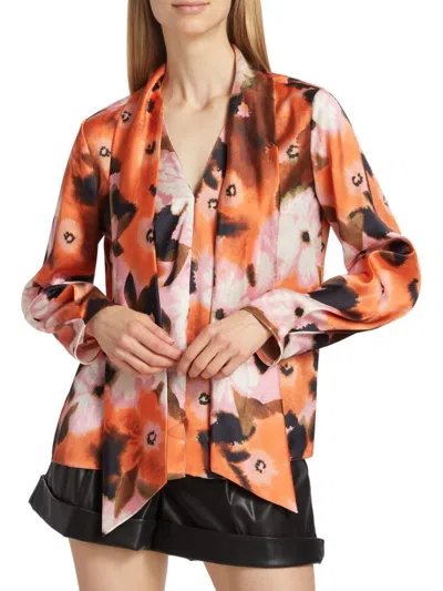 Tanya Taylor Women's Canyon Tie-neck Blouse
