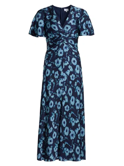 Tanya Taylor Women's Daphne Poppy Dot Midi-dress In Blue