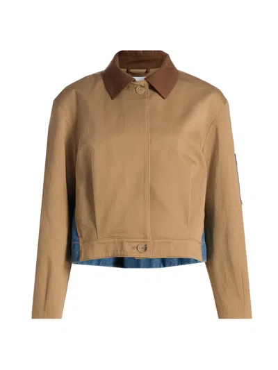 Tanya Taylor Women's Gabe Denim-back Jacket In Brown