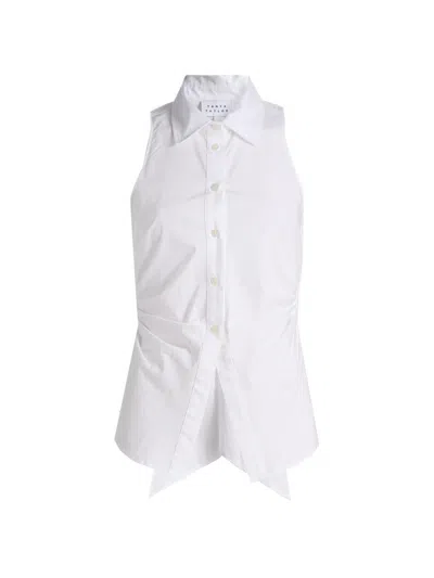 Tanya Taylor Women's Hannah Back Bow Top In White