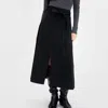 Tanya Taylor Hudson Skirt In Black Suiting In Black