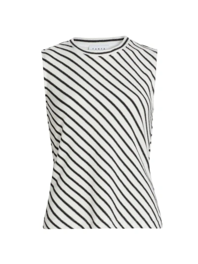 Tanya Taylor Women's Jacobs Striped Knit Top In Cream Black