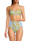 Tanya Taylor Kaia Bikini Top In Horizon Blue