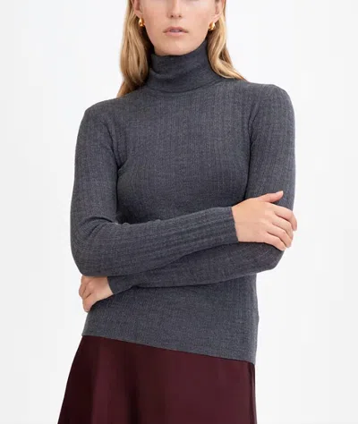 Tanya Taylor Women's Kayden Knit Top In Dark Heather Gray In Multi