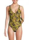 TANYA TAYLOR WOMEN'S KELLY FLORAL WRAP ONE PIECE SWIMSUIT