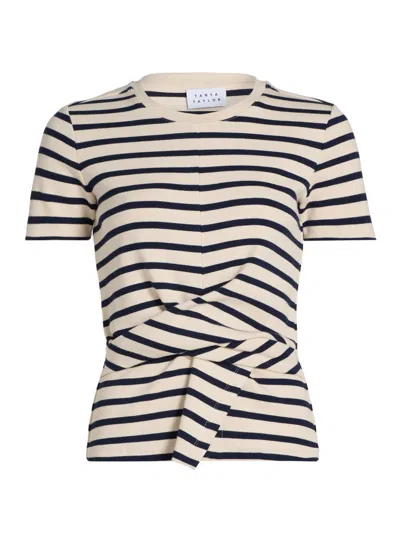 Tanya Taylor Women's Kelsey Striped Stretch-cotton Top In Multi