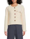 Tanya Taylor Women's Kento Button-front Cropped Jacket