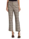 TANYA TAYLOR WOMEN'S KIAN PLAID STRAIGHT FIT WOOL BLEND TROUSERS