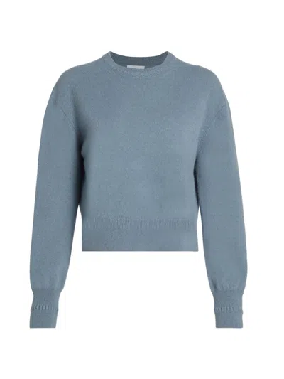 Tanya Taylor Lexia Cashmere Sweater In Steel Blue In Gray