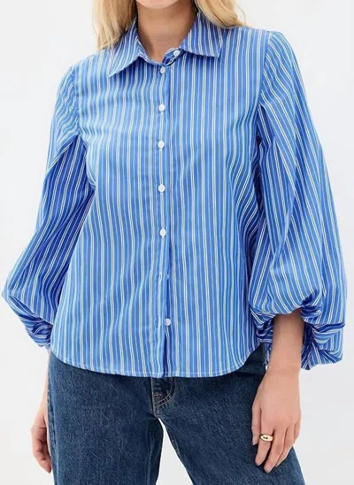 Tanya Taylor Women's Marina Stripe Top In Striped In Blue