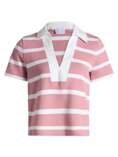 Tanya Taylor Women's Melanie Striped Stretch Cotton Top In Pink