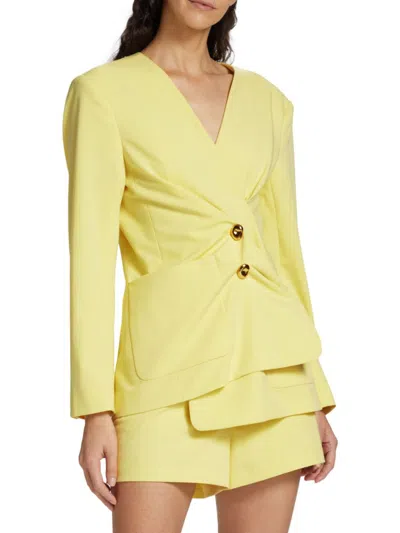 Tanya Taylor Women's Melita Asymmetric Blazer In Yellow