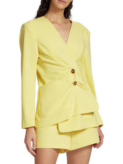 Tanya Taylor Women's Melita Asymmetric Blazer In Zest