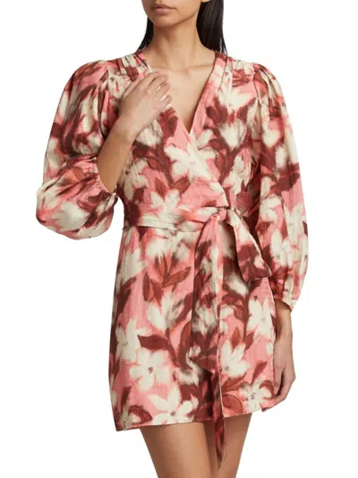 Tanya Taylor Women's Nolita Floral Tie-waist Minidress