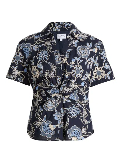 Tanya Taylor Oakley Embroidered Top In Multi
