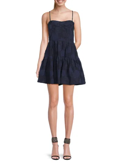 Tanya Taylor Women's Oliver Floral Mini A-line Dress In Navy