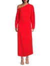Tanya Taylor Women's One-shoulder Draped Jersey Midi-dress
