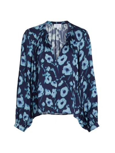 Tanya Taylor Women's Sonia Poppy Dots Silk-blend Top In Multi