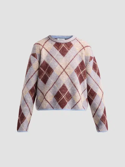 Tanya Taylor Women's Sybil Argyle-inspired Crewneck Sweater In Multi