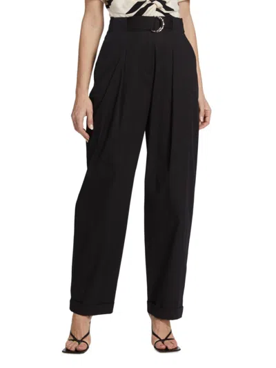 Tanya Taylor Women's Tyler Pleated Tapered Pants In Black