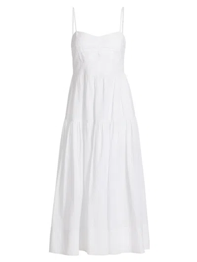 Tanya Taylor Verona Midi Dress In White