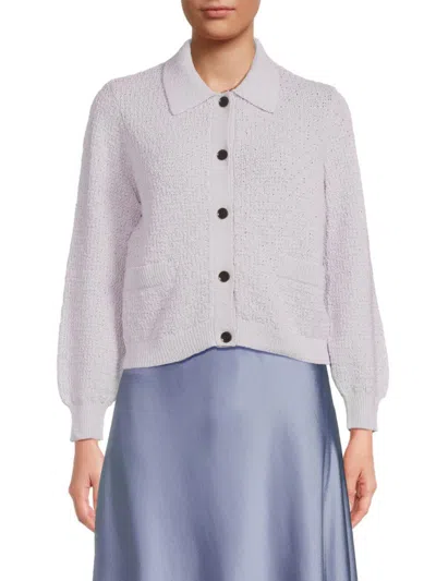 Tanya Taylor Women's Veronica Knit Cotton-blend Cardigan In White