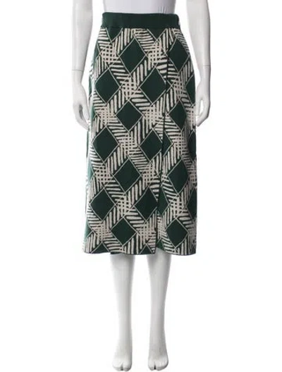 Pre-owned Tanya Taylor Wool Midi Length Skirt In Blue