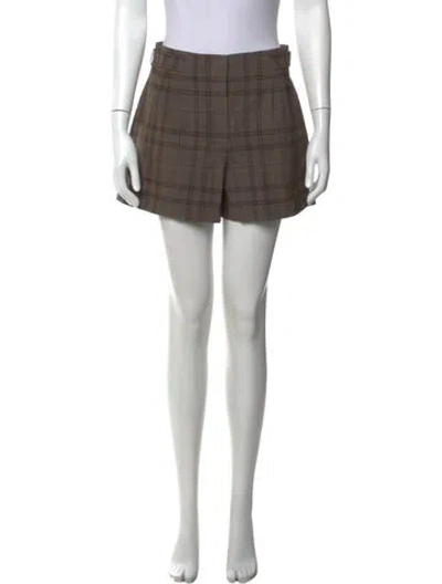 Pre-owned Tanya Taylor Wool Mini Shorts In Black