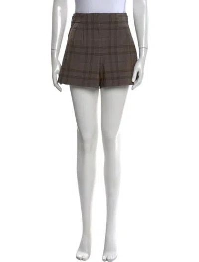Pre-owned Tanya Taylor Wool Mini Shorts In Green