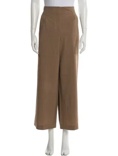 Pre-owned Tanya Taylor Wool Wide Leg Pants In Neutral