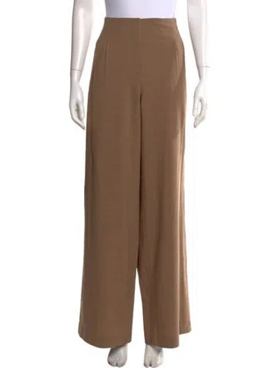 Pre-owned Tanya Taylor Wool Wide Leg Pants W/ Tags In Brown