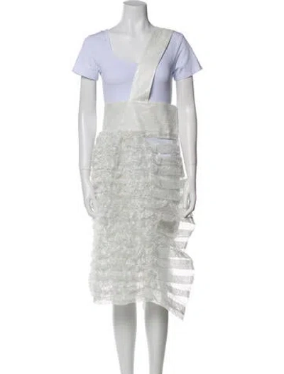 Pre-owned Tao Comme Des Garçons 2022 Midi Length Skirt In White