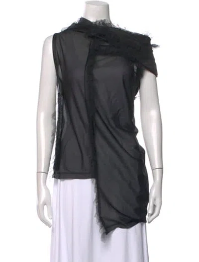 Pre-owned Tao Comme Des Garçons Asymmetrical Sleeveless Top In Black